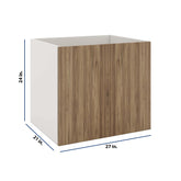 Modernform Cabinet Walnut 27" W X 24" H X 21" D Vanity Floating Full Height Double Door Cabinet