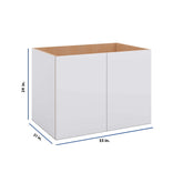 Modernform Cabinet Matte White 33" W X 24" H X 21" D Vanity Floating Full Height Double Door Cabinet