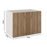 Modernform Cabinet Walnut 33" W X 24" H X 21" D Vanity Floating Full Height Double Door Cabinet