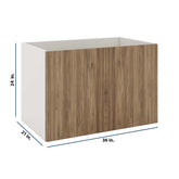 Modernform Cabinet Walnut 36" W X 24" H X 21" D Vanity Floating Full Height Double Door Cabinet