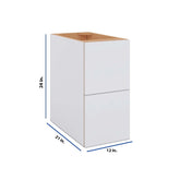 Modernform Cabinet Matte White 12" W X 24" H X 21" D Vanity Floating Drawers Cabinet