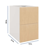 Modernform Cabinet Natural Oak 15" W X 24" H X 21" D Vanity Floating Drawers Cabinet