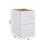 Modernform Cabinet Matte White 15" W X 24" H X 21" D Vanity Floating Drawers Cabinet