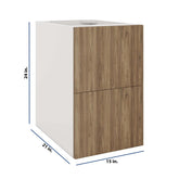 Modernform Cabinet Walnut 15" W X 24" H X 21" D Vanity Floating Drawers Cabinet