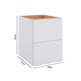 Modernform Cabinet Matte White 18" W X 24" H X 21" D Vanity Floating Drawers Cabinet