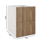Modernform Cabinet Walnut 18" W X 24" H X 21" D Vanity Floating Drawers Cabinet
