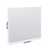 Modernform Cabinet Matte White 3/4" W X 34 1/2" H X 37 5/8" D Island Base Panel