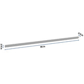 J&K Castle Grey S5 96" W Incurved Corner Molding