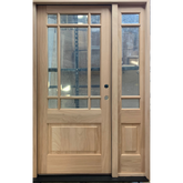 4/5x6/8 Prairie Style Exterior Wood Door with 1 Sidelite