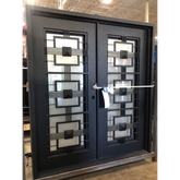 Malibu 6/0x6/8 Double Wrought Iron Prehung Front Door