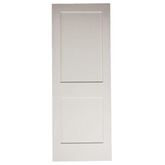 18 in x 80 in White Shaker 2-Panel Solid Core Primed MDF Interior Door Slab