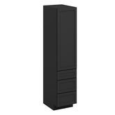 J&K Charcoal E2 Vanity Linen with bottom Drawers 18" W x 81" H x 24" D