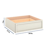 Modernform Cabinet Slim Dove White 24" W X 7" H X 21" D Vanity Knee Drawer