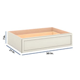 Modernform Cabinet Slim Dove White 30" W X 7" H X 21" D Vanity Knee Drawer