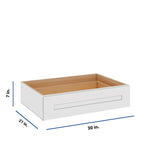 Modernform Cabinet White Shaker 30" W X 7" H X 21" D Vanity Knee Drawer