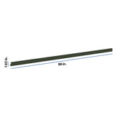 Modernform Cabinet Slim Sage Green 96" W X 1 1/2" H X 1 1/2" D Light Rail