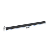 Modernform Cabinet Onyx Black Shaker 96" W X 1 1/2" H X 1 1/2" D Bottom Light Rail