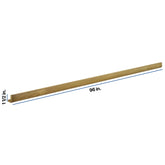 Modernform Cabinet Natural Shaker 96" W X 1 1/2" H X 1 1/2" D Light Rail