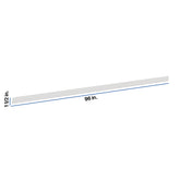 Modernform Cabinet White Shaker 96" W X 1 1/2" H X 1 1/2" D Light Rail