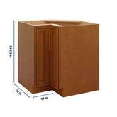 J&K Mocha Glazed K10 Base Corner 90 Lazy Susan - 33" W