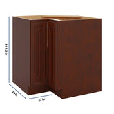 J&K Mahogany J5 Base Corner 90 Lazy Susan - 33" W