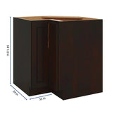 J&K Espresso K8 Base Corner 90 Lazy Susan - 33" W