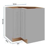 J&K Castle Grey S5 Base Corner 90 Lazy Susan - 33" W