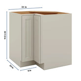 J&K Pebble B6 Base Corner 90 Lazy Susan - 33" W