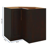 J&K Espresso K8 Base Corner 90 Lazy Susan - 36" W