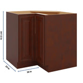 J&K Mahogany J5 Base Corner 90 Lazy Susan - 36" W