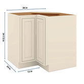 J&K Pearl Glazed H9 Base Corner 90 Lazy Susan - 36" W