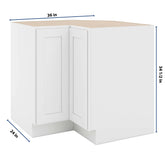 CNC Luxor 5-Piece White 36" W Lazy Susan