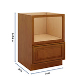 J&K Mocha Glazed K10 Base Microwave Drawer - 24" W