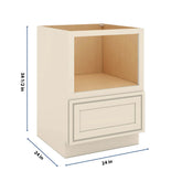 J&K Pearl Glazed H9 Base Microwave Drawer - 24" W