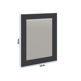 Modernform Cabinet Onyx Black Shaker 24" W X 30" H Vanity Mirror