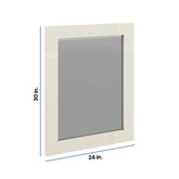 Modernform Cabinet Slim Dove White 24" W X 30" H Vanity Mirror