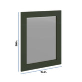 Modernform Cabinet Slim Sage Green 24" W X 30" H Vanity Mirror