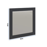 Modernform Cabinet Onyx Black Shaker 30" W X 30" H Vanity Mirror