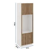Modernform Cabinet Walnut 30" W X 96" H X 24" D Tall Oven/Microwave Cabinet