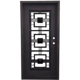 Malibu 3/0x6/8 Exterior Wrought Iron Prehung Single Door