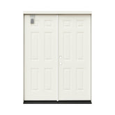 Masonite 6/0x6/8 Double 6 Panel Prehung Steel Door