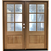 6/0x6/8 Mahogany Prehung Front Double Door | 6 Lite Without Moulding