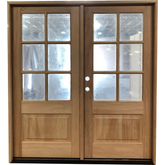 6/0x6/8 Mahogany Prehung Front Double Door | 6 Lite Without Moulding