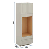 J&K Pebble B6 Double Oven w/One (1) Bottom Drawer 30" W x 96" H x 27" D