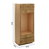 J&K Butterscotch B8 Double Oven w/One (1) Bottom Drawer 33" W x 84" H x 27" D