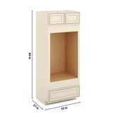 J&K Pearl Glazed H9 Double Oven w/One (1) Bottom Drawer 33" W x 84" H x 27" D