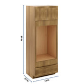 J&K Butterscotch B8 Double Oven w/One (1) Bottom Drawer 33" W x 90" H x 27" D