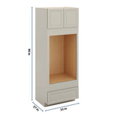 J&K Pebble B6 Double Oven w/One (1) Bottom Drawer 33" W x 90" H x 27" D