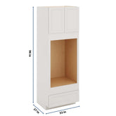 J&K Pure B5 Double Oven w/One (1) Bottom Drawer 33" W x 96" H x 27" D