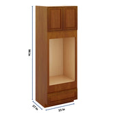 J&K Mocha Glazed K10 Double Oven w/One (1) Bottom Drawer 33" W x 96" H x 27" D